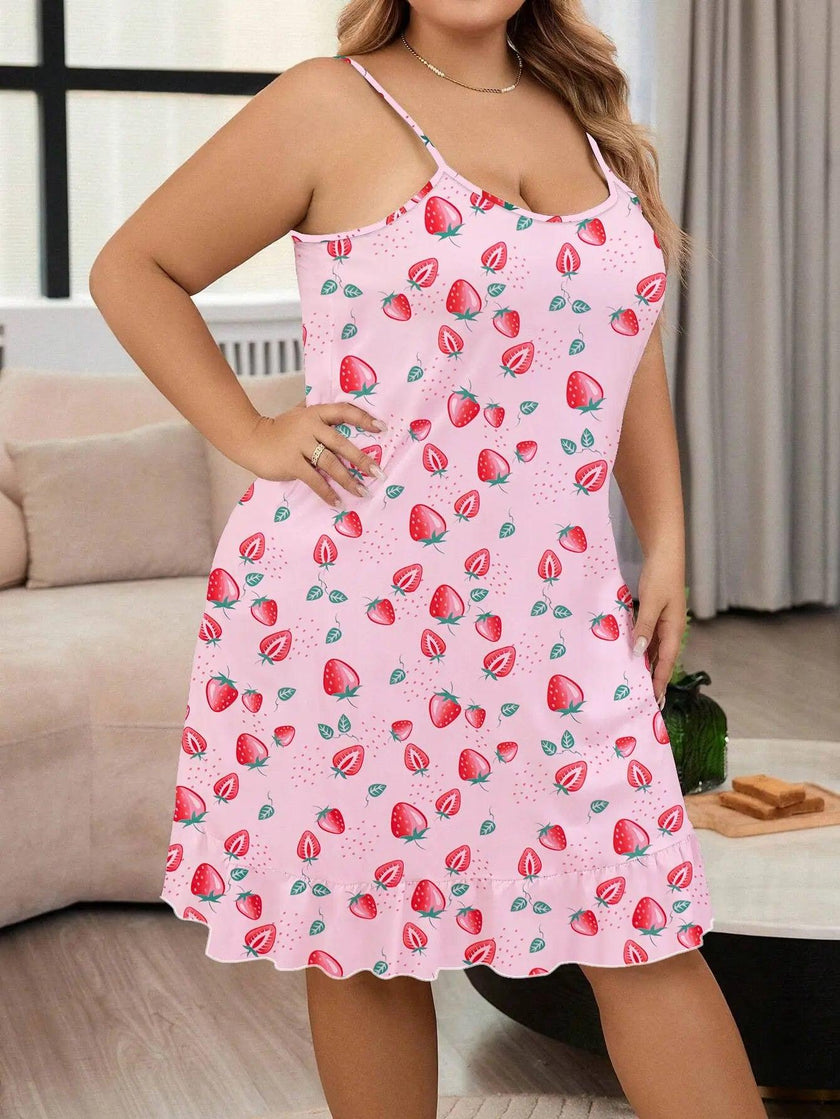 Plus Size Pajamas For Women Round Neck Thin