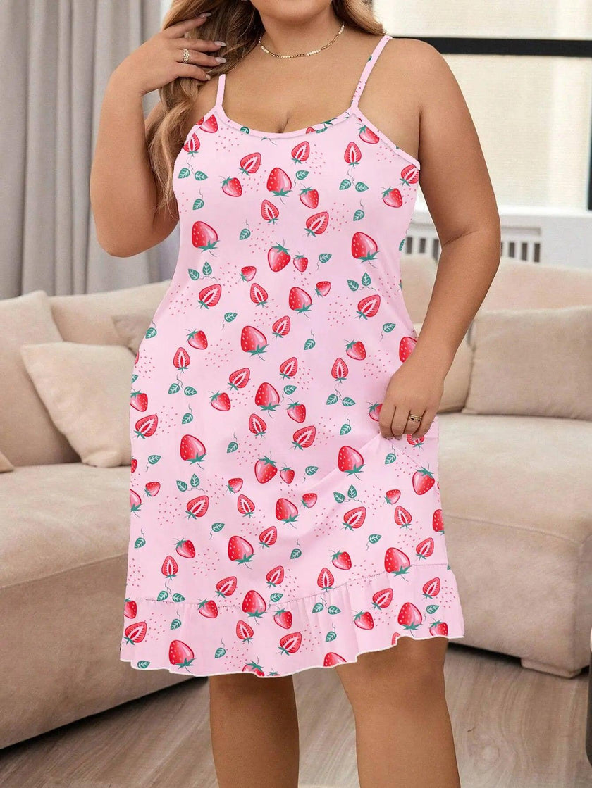 Plus Size Pajamas For Women Round Neck Thin