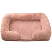 Plush Rectangle Pet Bed – Long Fur Dog & Cat Bed | S to XXL