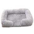 Plush Rectangle Pet Bed – Long Fur Dog & Cat Bed | S to XXL