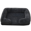 Plush Rectangle Pet Bed – Long Fur Dog & Cat Bed | S to XXL