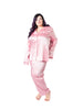 Women's Plus Size Mulberry Silk Pajama Set Pink