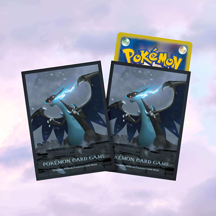 Pokemon Center Original TCG Deck Sleeves Mega Charizard X Old Castle