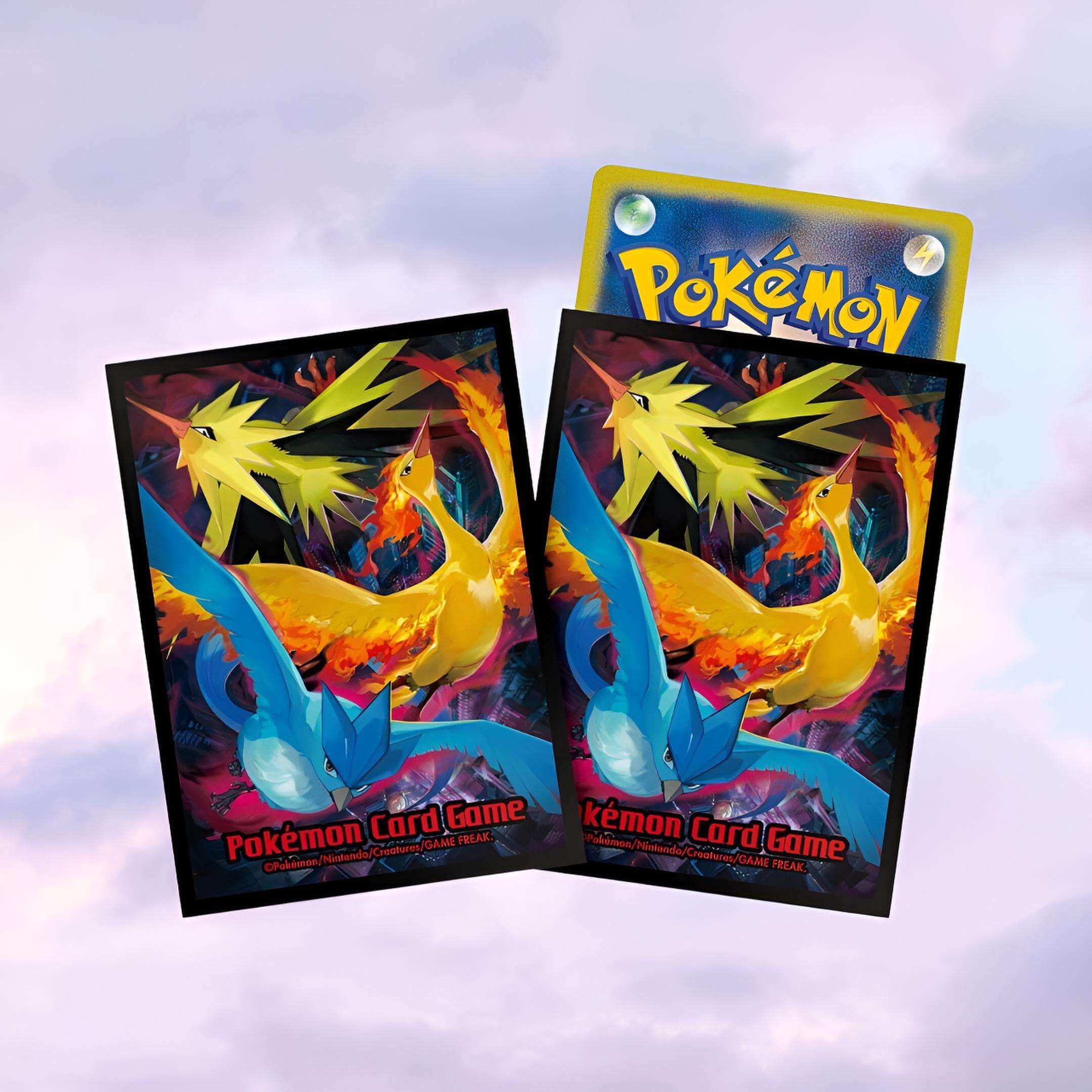 Pokemon Center Original TCG Deck Sleeves Moltres Zapdos Articuno