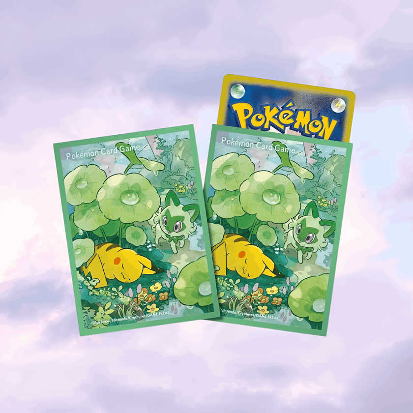 Pokemon Center Original TCG Deck Sleeves Pikachu & Sprigatito