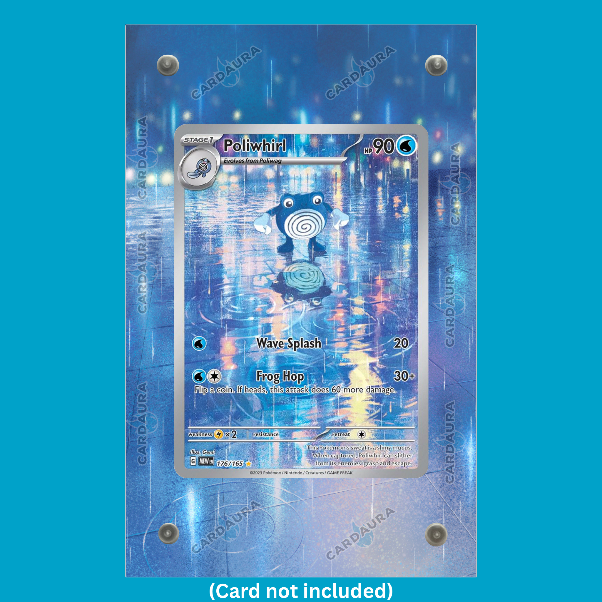 Poliwhirl 176/165 151 (Ungraded) Display Case