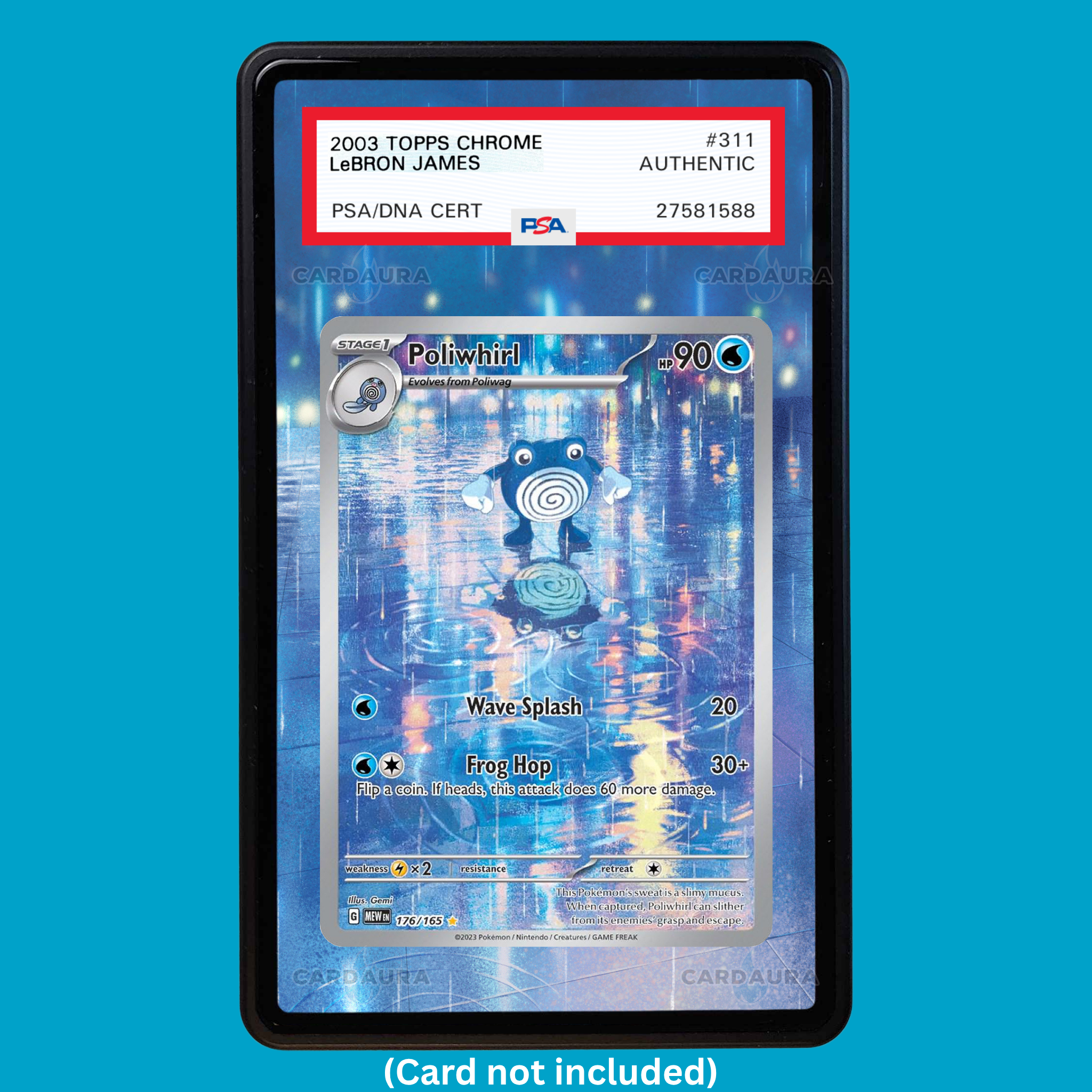 Poliwhirl 176/165 151 (Graded) Display Case