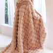 Polyester Carpet Rabbit Bubble Velvet Thickened Nap Quilt Blanket