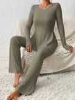 Polyester Two piece set Women's Clothing Solid Color Casual Slim New Fashion Women Elegant Outfit