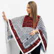 Poncho of Palestine | Classic Kufiya (Keffiyeh)- Tatreez – Made in Jordan