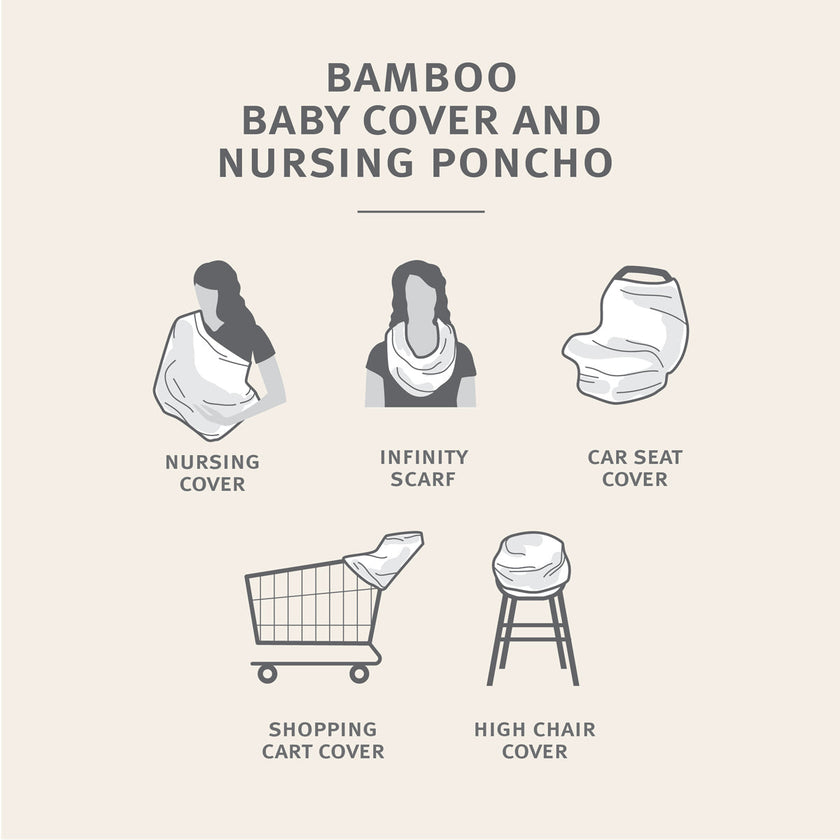 Couverture pour bébé en bambou et poncho d'allaitement (motif orque)