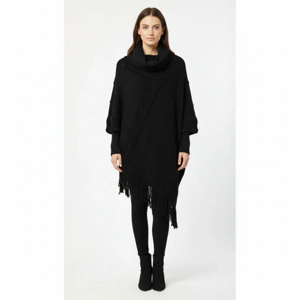 Poncho col montant