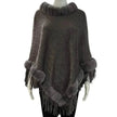 Poncho fausse fourrure