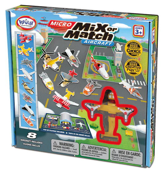 Popular Playthings - MICRO Mix or Match Vehicles Aircraft (Bilingual)
