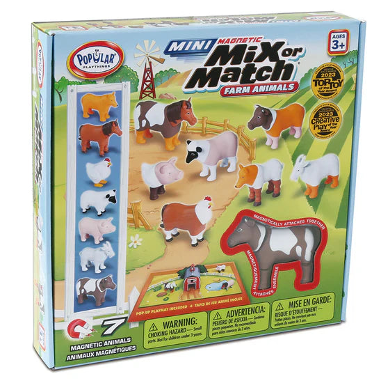 Popular Playthings - MINI Magnetic Mix or Match Farm (Bilingual)