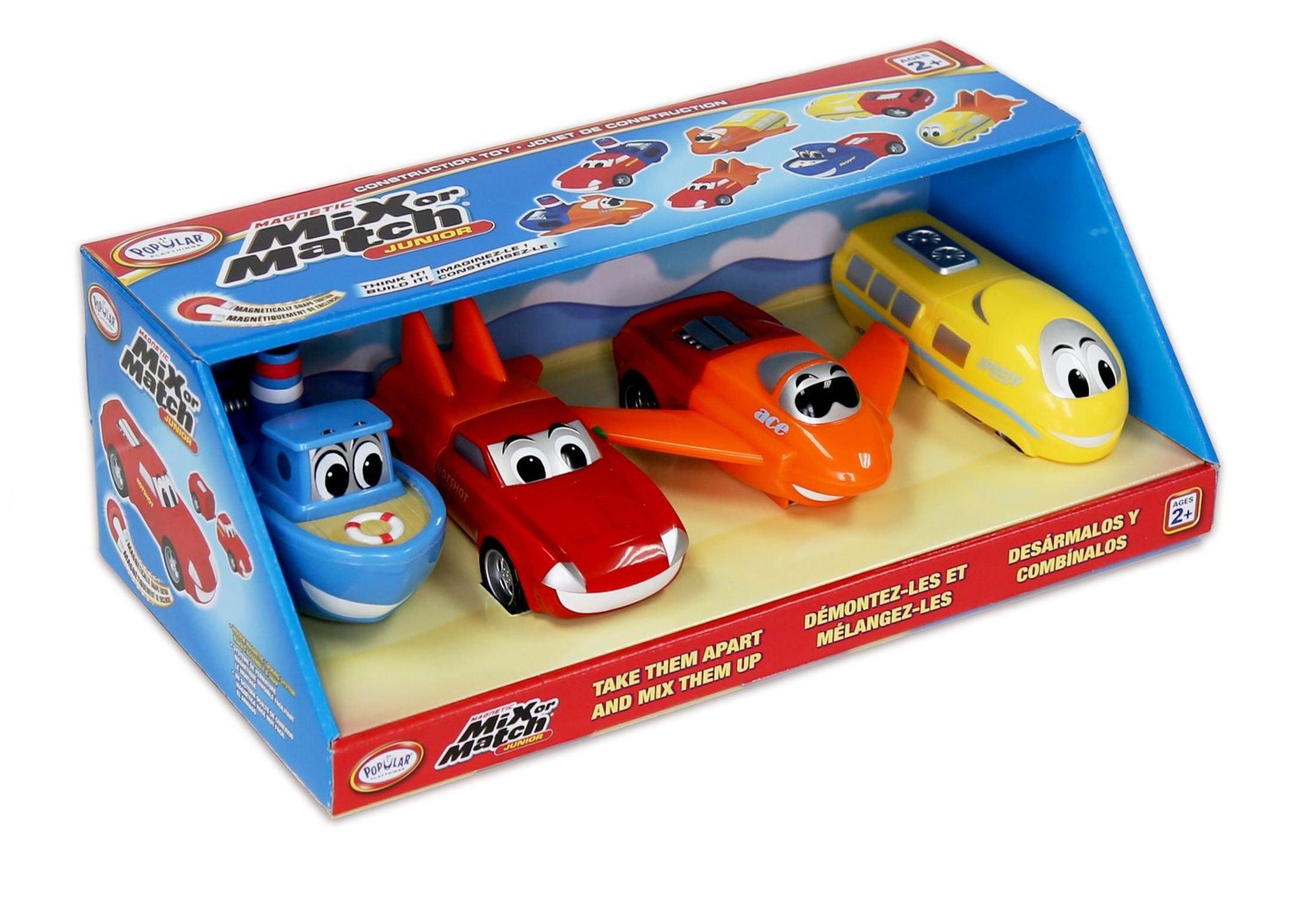 Popular Playthings - Mix or Match Vehicles Junior - Set 1 (Bilingual)