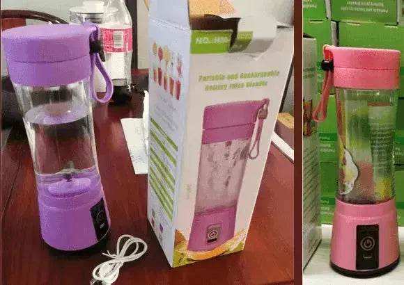 Portable Blender Cup with USB Rechargeable Mini Fruit Juice Mixer