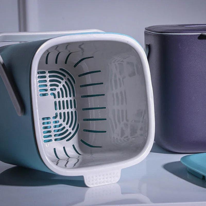 Portable Garbage Storage Bin With Lid