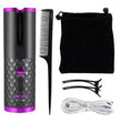 Portable LCD Hair Curler: Rechargeable, Ceramic, Auto Rotating