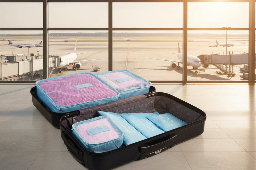 Travel Luggage Packing Cubes Set – Lightweight Waterproof Organizer (6 Pieces)