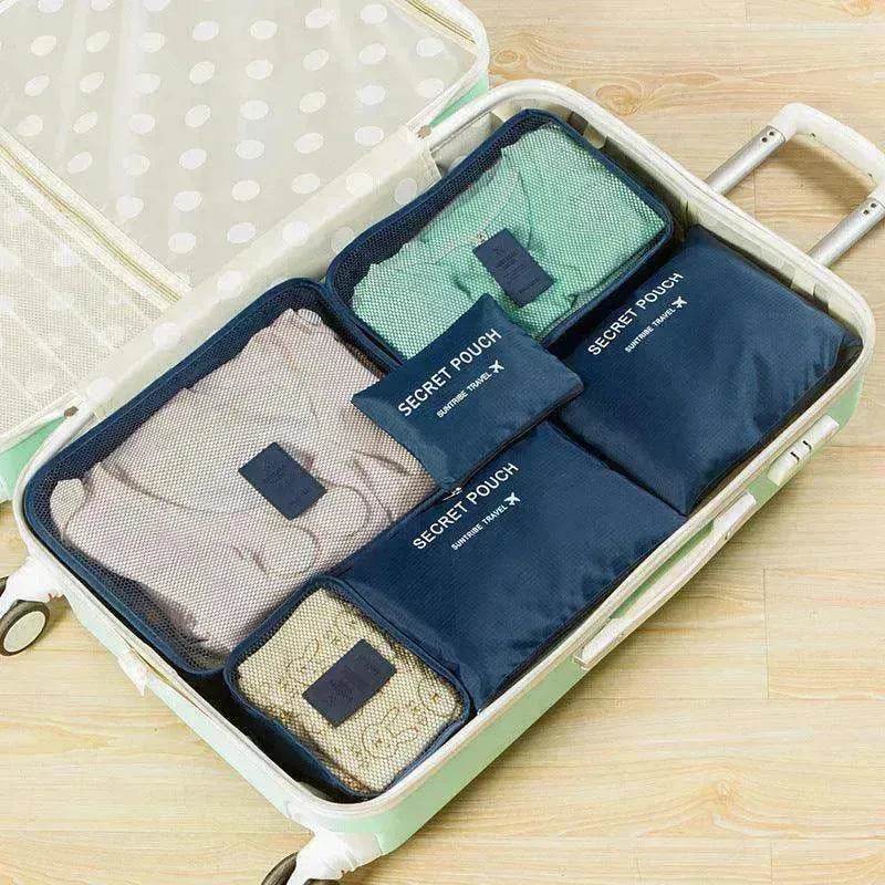 Travel Luggage Packing Cubes Set – Lightweight Waterproof Organizer (6 Pieces)