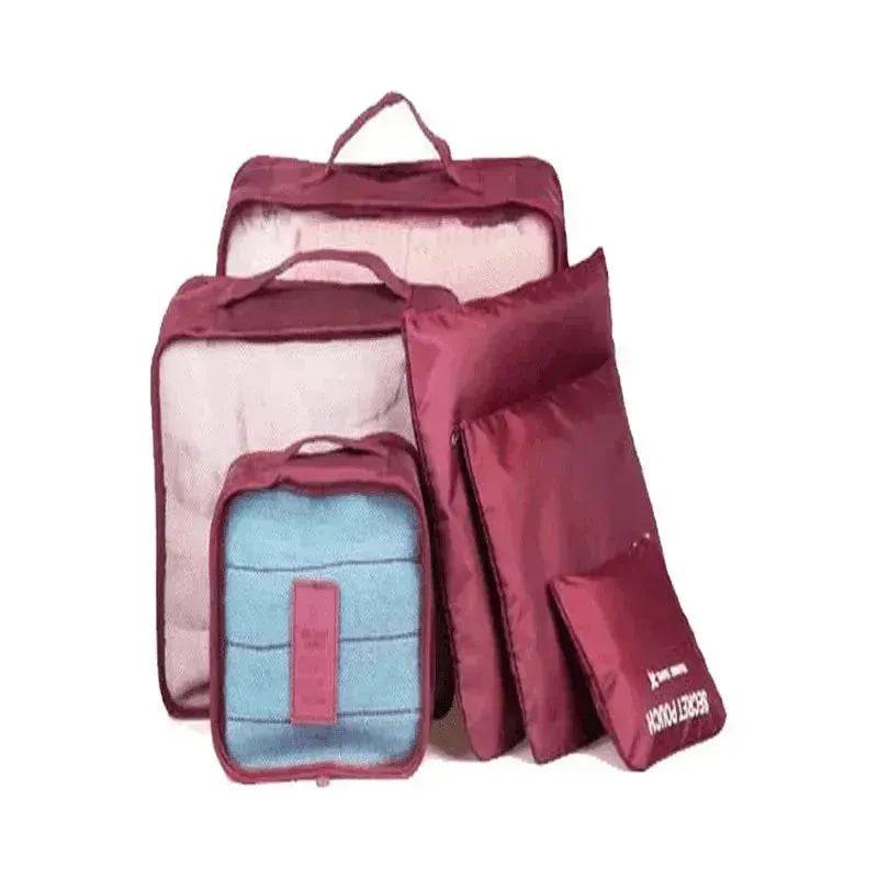 Travel Luggage Packing Cubes Set – Lightweight Waterproof Organizer (6 Pieces)