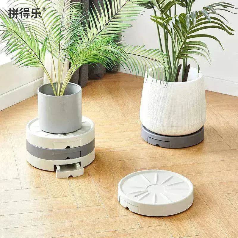 Portable Universal Flowerpot Tray Pulley Base