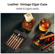Portable Vintage Horse Leather Travel Cigarette case Cigar wallet
