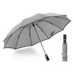 Portable Windproof Umbrella, 10Ribs Auto Close, Reflective for Safety