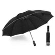 Portable Windproof Umbrella, 10Ribs Auto Close, Reflective for Safety