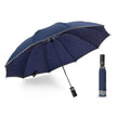Portable Windproof Umbrella, 10Ribs Auto Close, Reflective for Safety