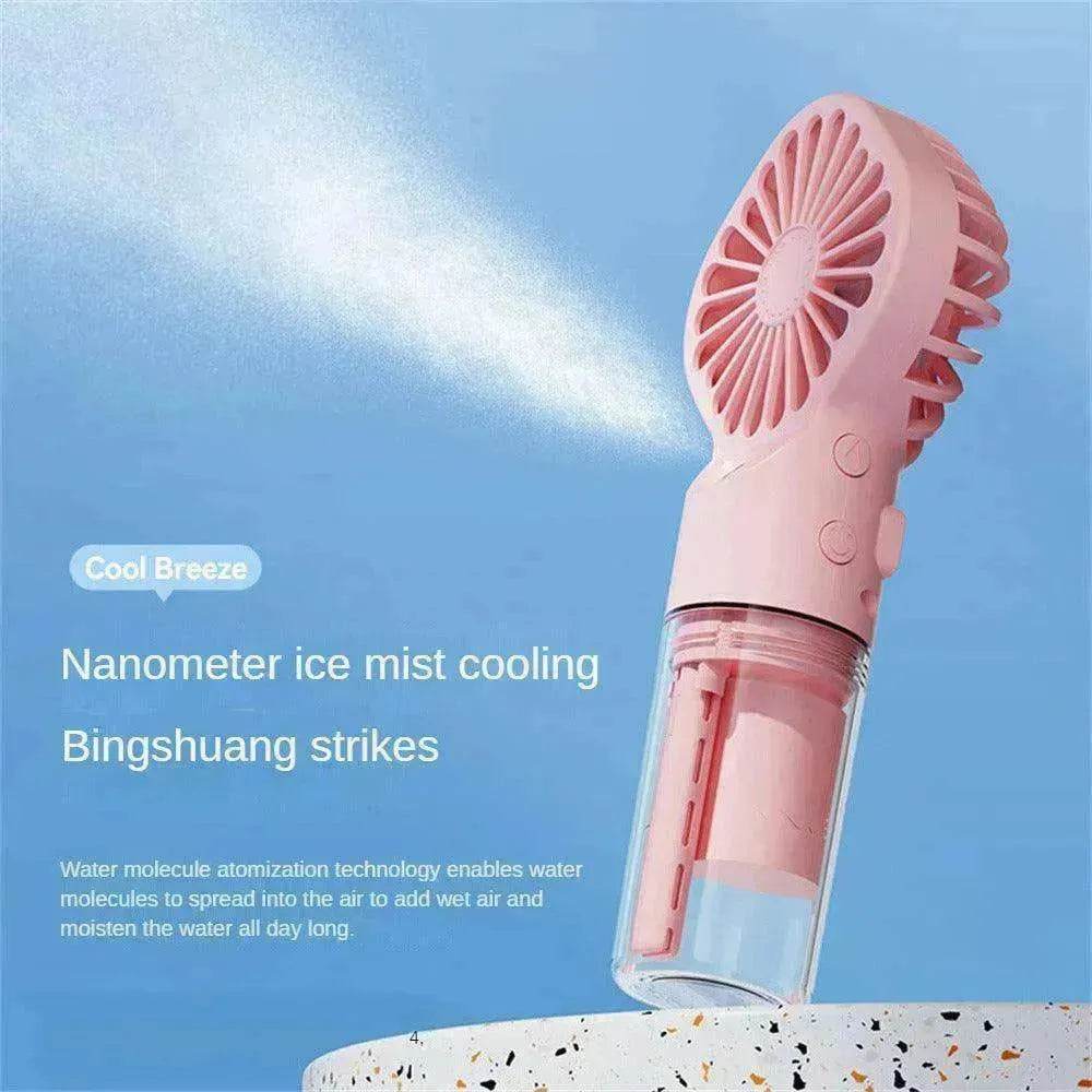 Portable on the go fan humidifier powered by USB