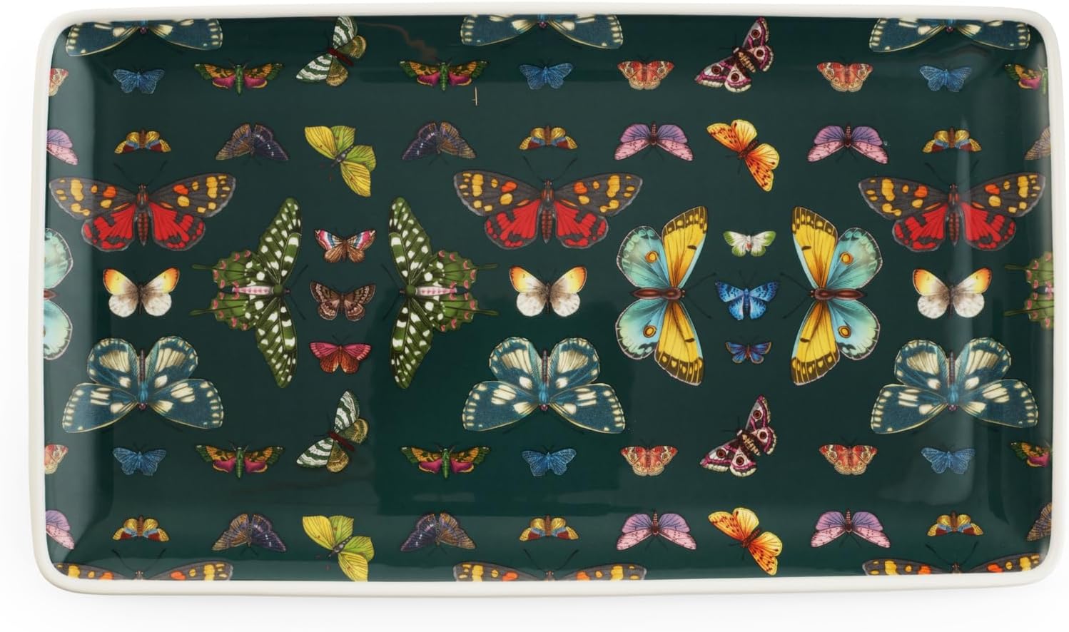 Portmeirion - Botanic Garden Harmony Accents Green Rectangular Tray | 13 x 7.5 in