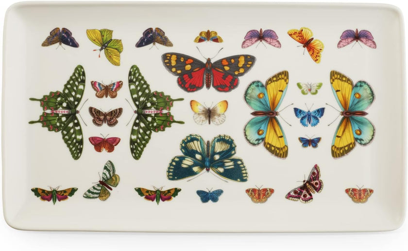Portmeirion - Plateau rectangulaire blanc Botanic Garden Harmony Accents | 33 x 19 cm