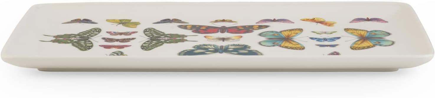 Portmeirion - Plateau rectangulaire blanc Botanic Garden Harmony Accents | 33 x 19 cm