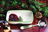 Portmeirion - Botonic Garden, ensemble 2 pièces | Assiette à sauce 20,3 cm x 10,8 cm avec cuillère percée 10,8 cm