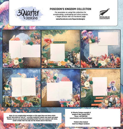 3Quarter Designs Poseidon's Kingdom 12x12 Scrapbook Collection