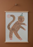 Poster 50x70 - Standing Leopard Elvis - Moira Frith - Multi