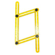 Practical Four Folding Plastic Ruler Metric Scale Multifunctional Measuring Angle Ruler