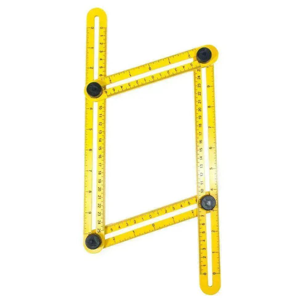 Practical Four Folding Plastic Ruler Metric Scale Multifunctional Measuring Angle Ruler