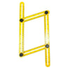 Practical Four Folding Plastic Ruler Metric Scale Multifunctional Measuring Angle Ruler