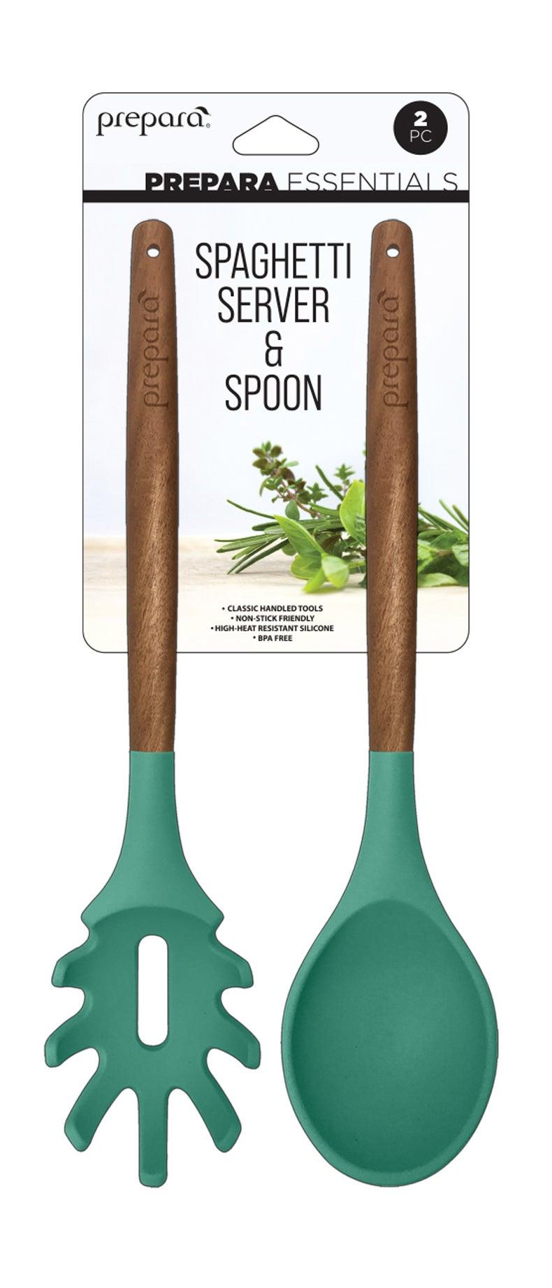 Prepara - Silicone Spaghetti & Solid Spoon Set of 2