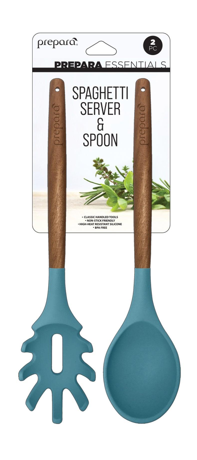 Prepara - Silicone Spaghetti & Solid Spoon Set of 2