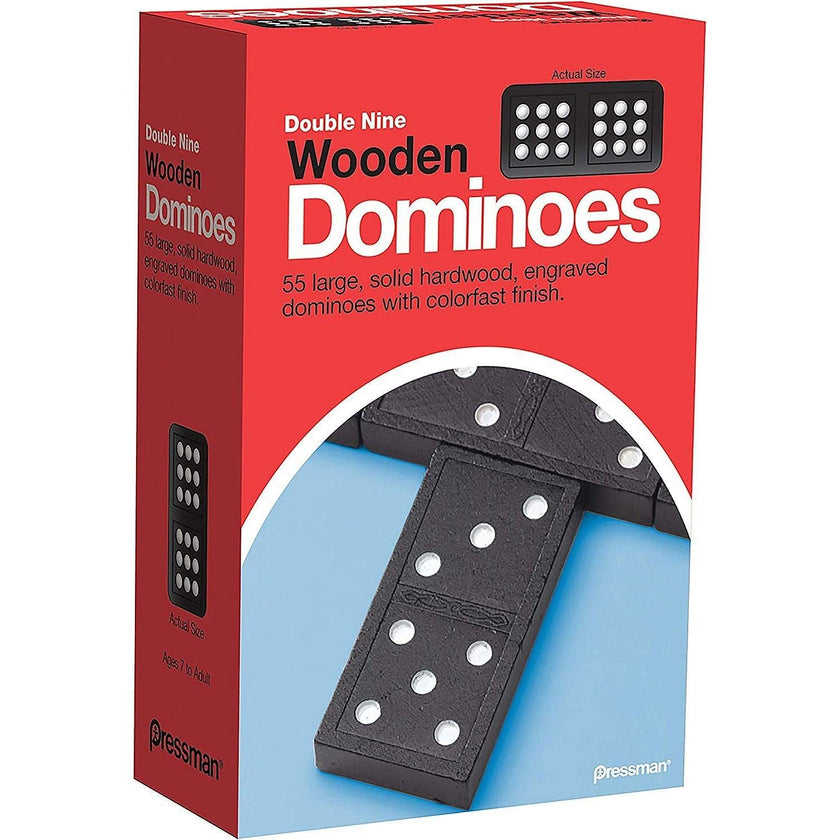Pressman - Double Nine Wooden Dominoes