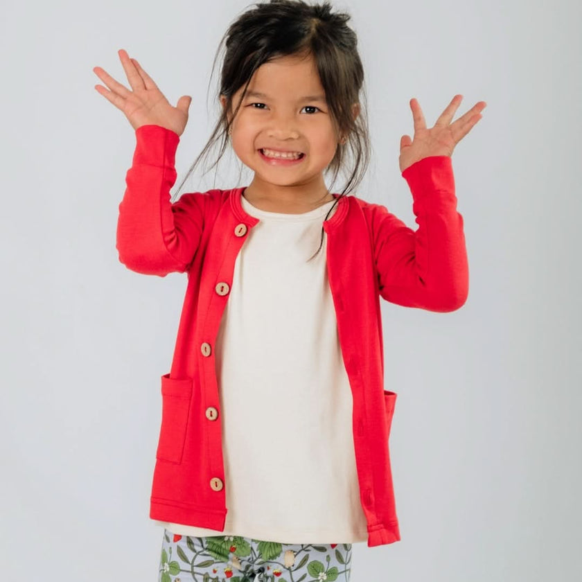 Kids' Bamboo Cardigan | Berry