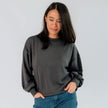 Ladies' Bamboo Fleece Cropped Pullover | Rose