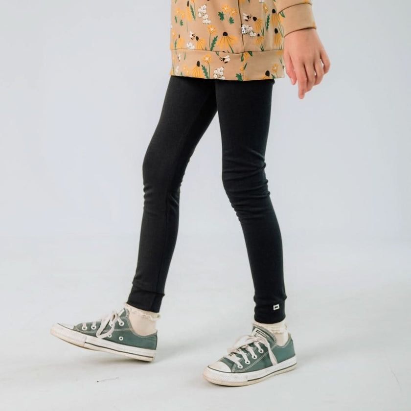 Youth Bamboo Leggings | Black