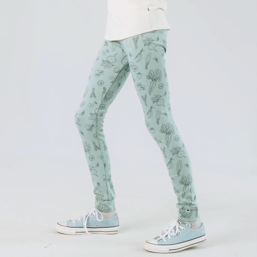 Youth Bamboo Leggings | Blue Checkers