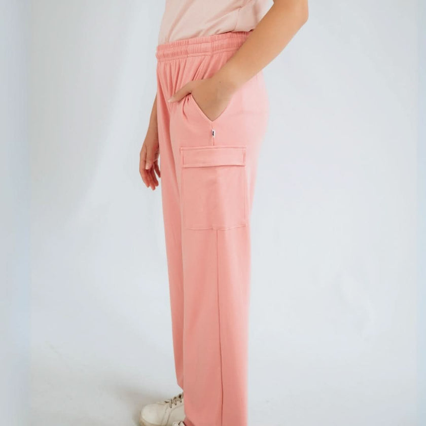 Youth Bamboo Cargo Pants | Burnt Brick