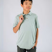 Youth Bamboo Polo Shirt | Blush Charcoal